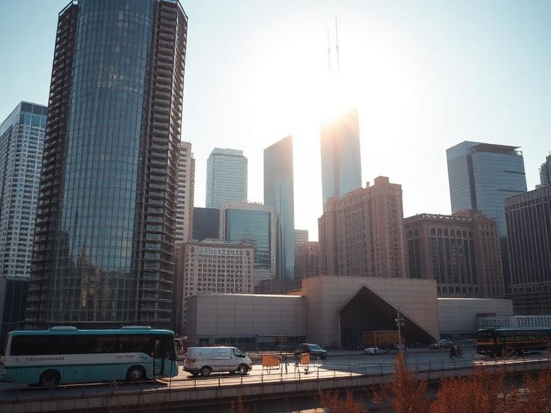 Chicago skyline on a sunny day