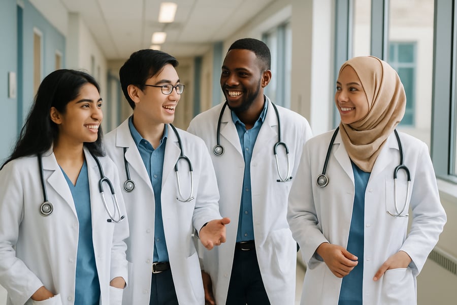 International medical students in a U.S. hospital setting International medical students in a U.S. hospital setting